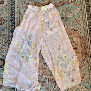 Flowy boho floral pants